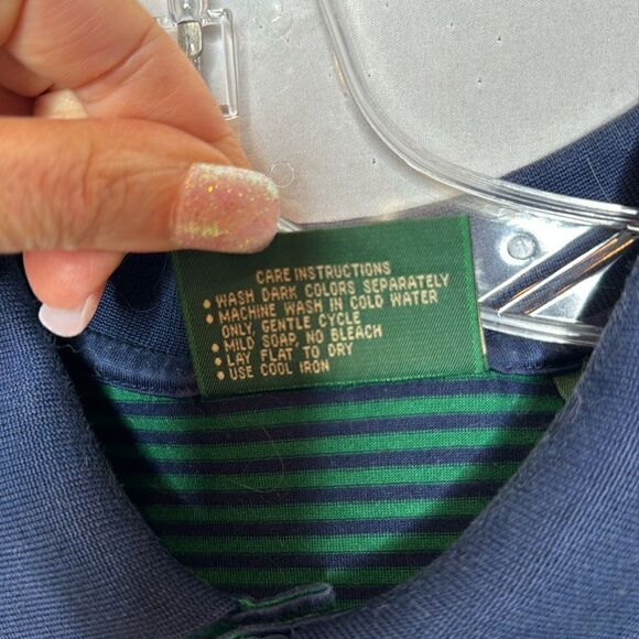 Amen Corner Masters Logo Polo Navy/Green Golf Shirt. Size Medium. - Picture 5 of 9